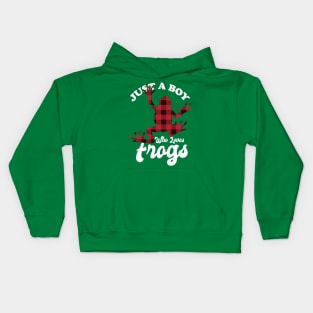Just a boy who loves Frogs Kids Hoodie